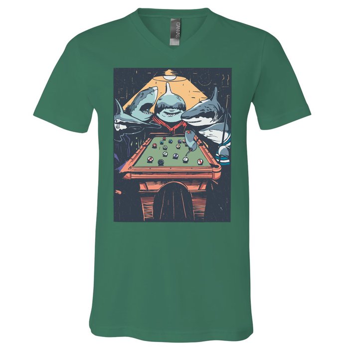 Sharks Billiard V-Neck T-Shirt