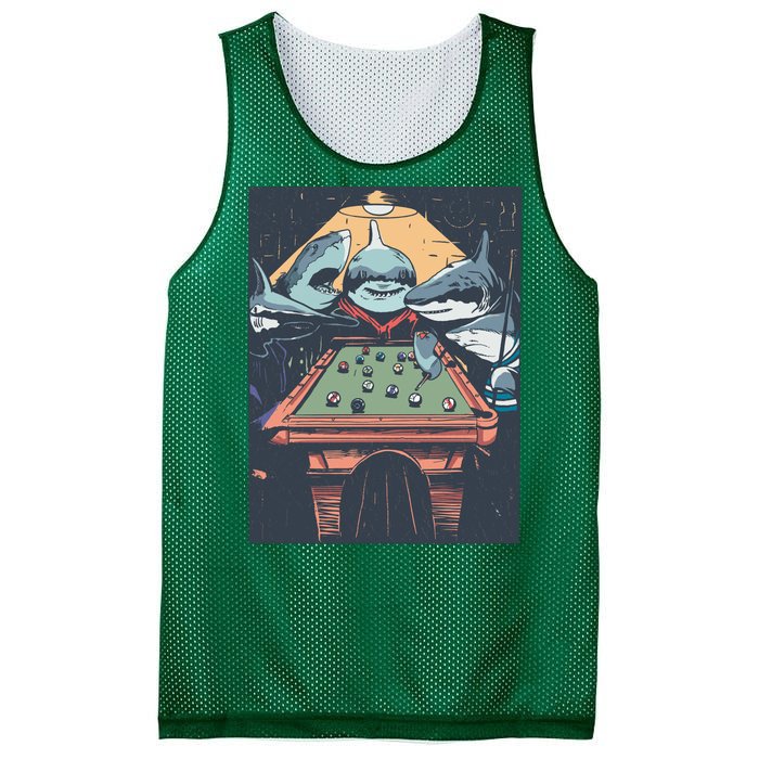 Sharks Billiard Mesh Reversible Basketball Jersey Tank