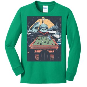 Sharks Billiard Kids Long Sleeve Shirt