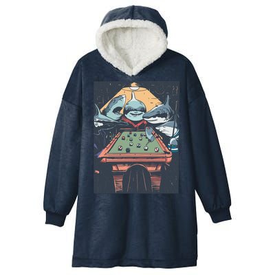 Sharks Billiard Hooded Wearable Blanket