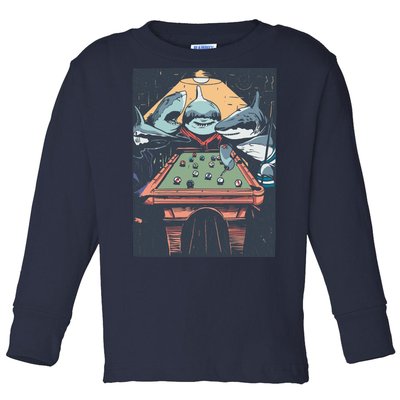 Sharks Billiard Toddler Long Sleeve Shirt