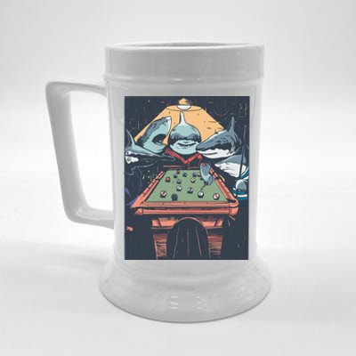 Sharks Billiard Beer Stein