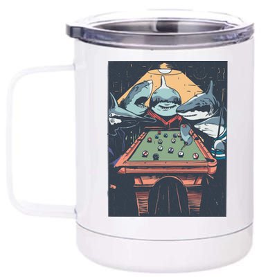 Sharks Billiard 12 oz Stainless Steel Tumbler Cup