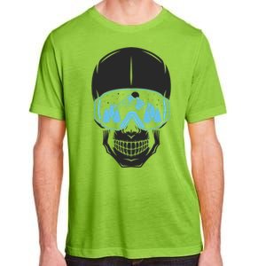 Ski Boarding Skull Adult ChromaSoft Performance T-Shirt