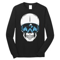 Ski Boarding Skull Long Sleeve Shirt