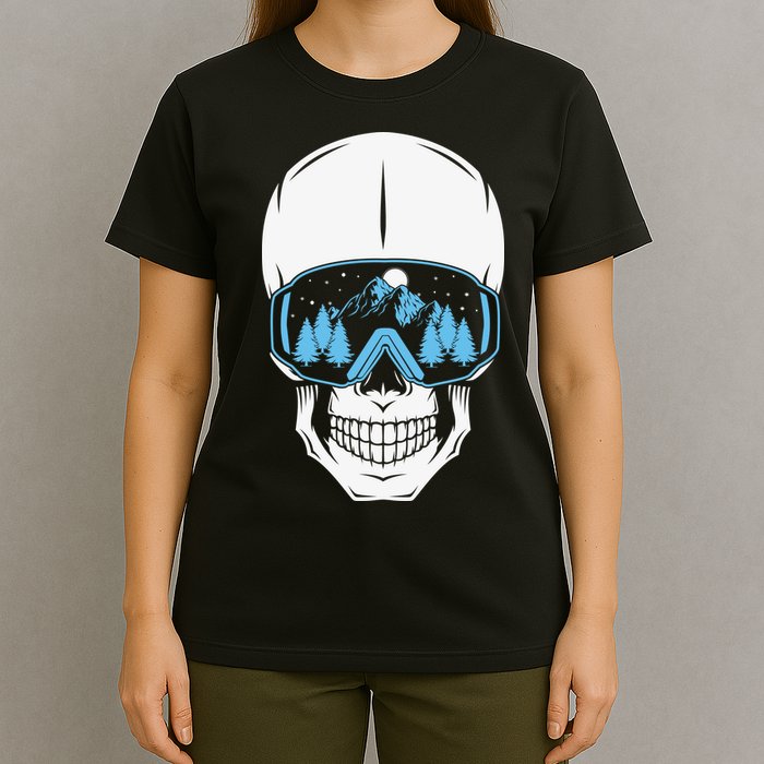 Ski Boarding Skull T-Shirt