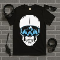Ski Boarding Skull T-Shirt