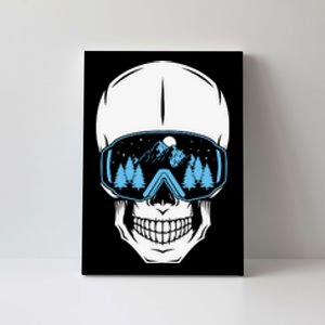 Ski Boarding Skull Canvas