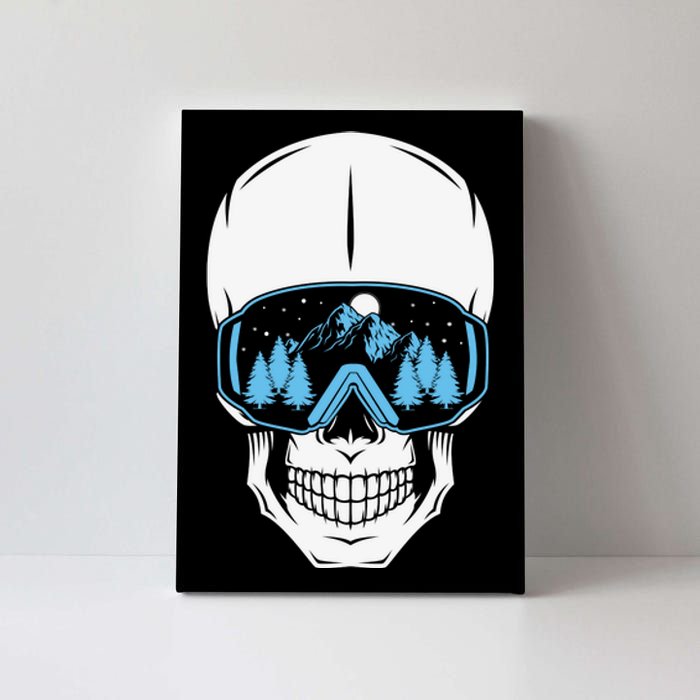 Ski Boarding Skull Canvas