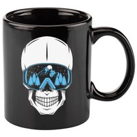 Ski Boarding Skull 11oz C Handle Ceramic Mug