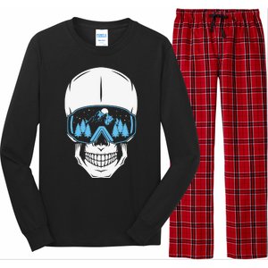 Ski Boarding Skull Long Sleeve Pajama Set