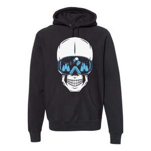 Ski Boarding Skull Premium Hoodie