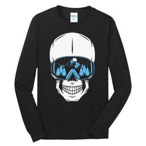 Ski Boarding Skull Tall Long Sleeve T-Shirt