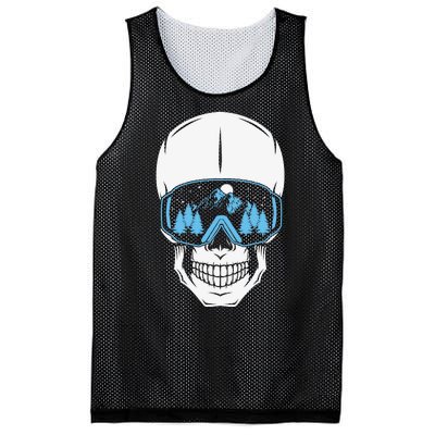 Ski Boarding Skull Mesh Reversible Basketball Jersey Tank