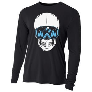 Ski Boarding Skull Cooling Performance Long Sleeve Crew