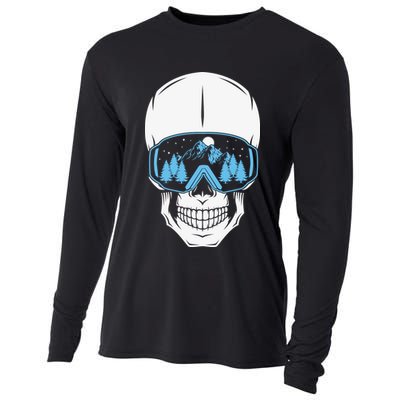 Ski Boarding Skull Cooling Performance Long Sleeve Crew