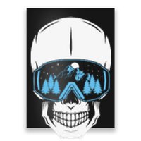 Ski Boarding Skull Poster