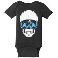 Ski Boarding Skull Baby Bodysuit