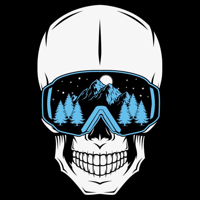 Ski Boarding Skull Baby Bodysuit