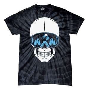 Ski Boarding Skull Tie-Dye T-Shirt