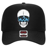Ski Boarding Skull Trucker Hat