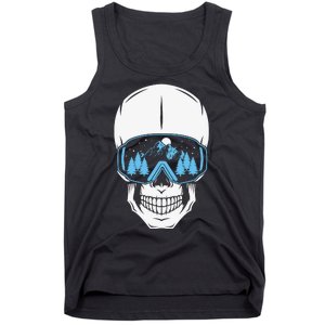 Ski Boarding Skull Tank Top