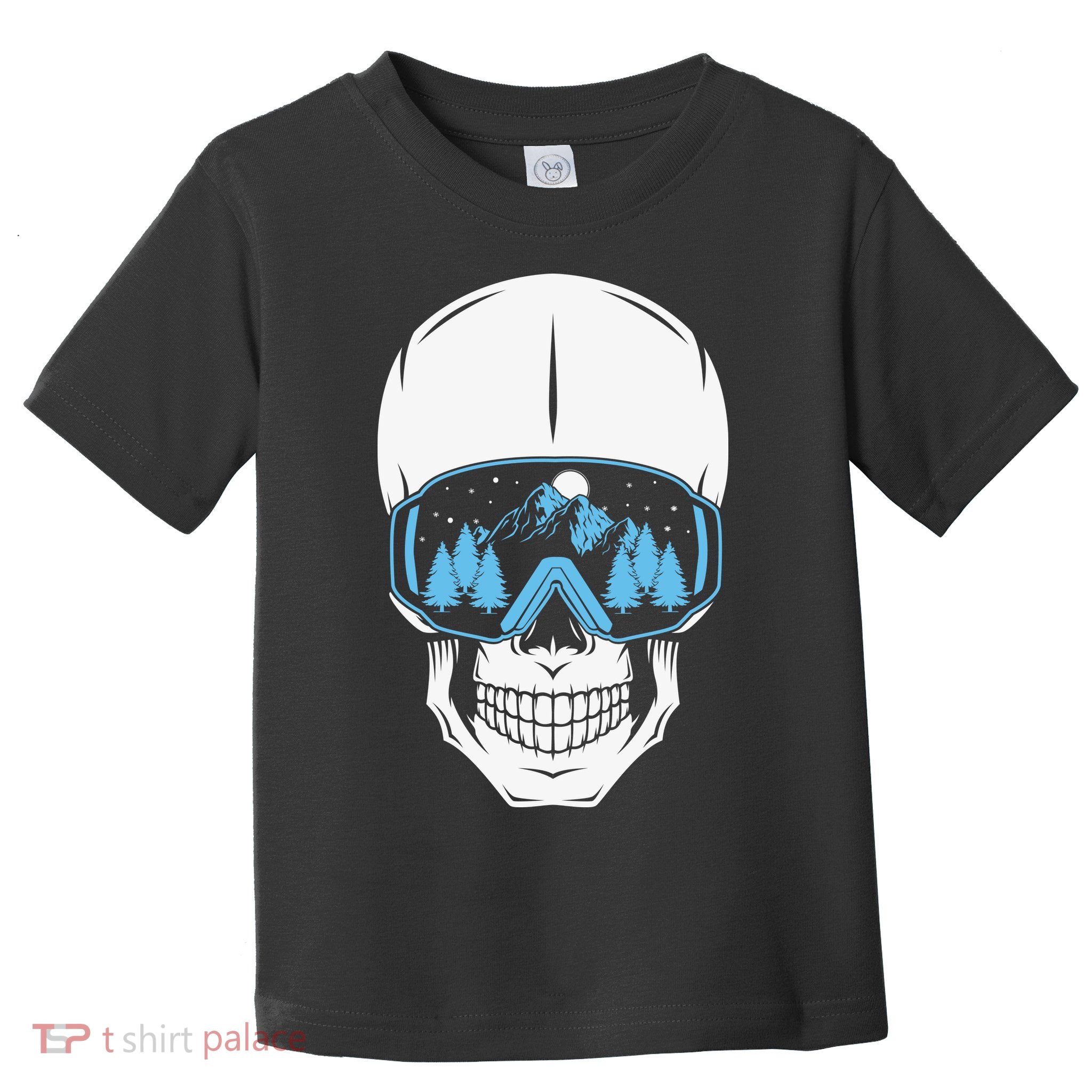 Ski Boarding Skull Toddler T-Shirt