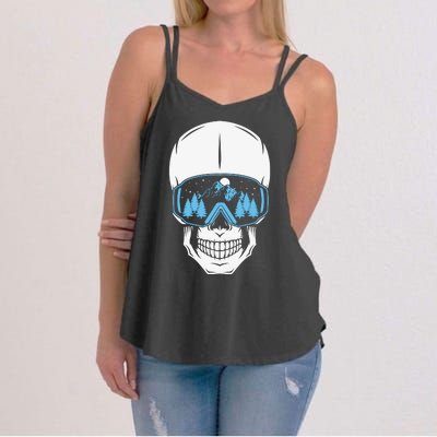 Ski Boarding Skull Women's Strappy Tank