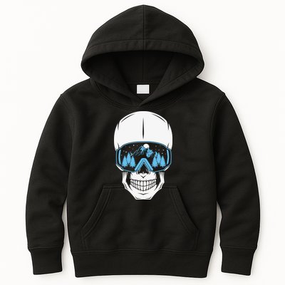 Ski Boarding Skull Kids Hoodie