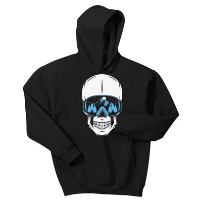 Ski Boarding Skull Kids Hoodie