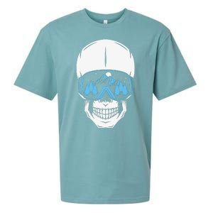 Ski Boarding Skull Sueded Cloud Jersey T-Shirt