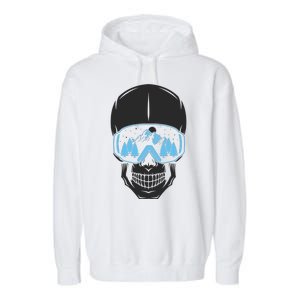 Ski Boarding Skull Garment-Dyed Fleece Hoodie