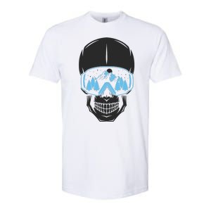 Ski Boarding Skull Softstyle CVC T-Shirt