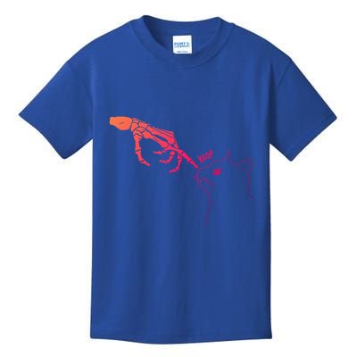 Spooky Boop Skeleton Hand Touch Nose Cat Halloween Costume Gift Kids T-Shirt