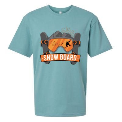 Snow Board Ski Goggles Gift Sueded Cloud Jersey T-Shirt