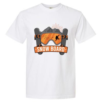 Snow Board Ski Goggles Gift Garment-Dyed Heavyweight T-Shirt