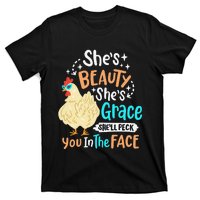 She's Beauty She's Grace - Farmer & Chicken Lover T-Shirt