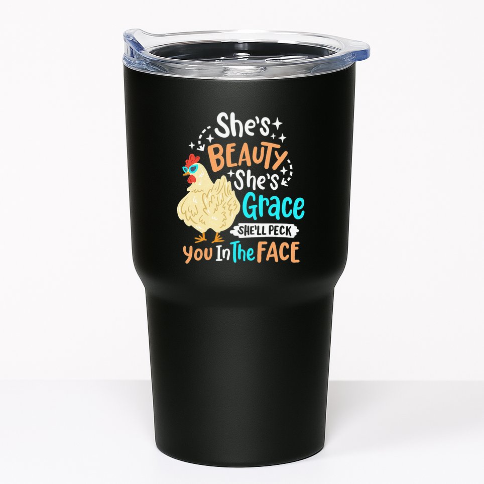 She's Beauty She's Grace - Farmer & Chicken Lover Tumbler