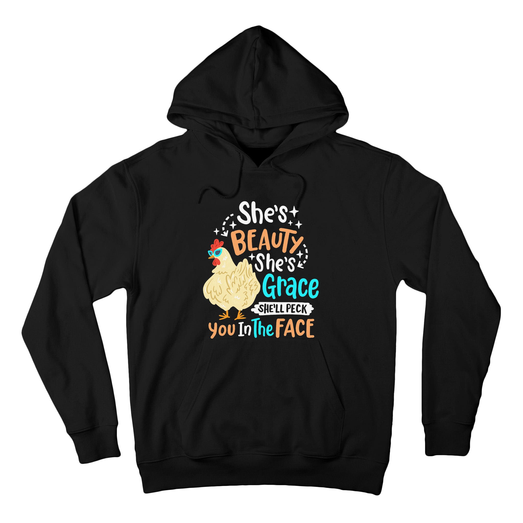 She's Beauty She's Grace - Farmer & Chicken Lover Tall Hoodie