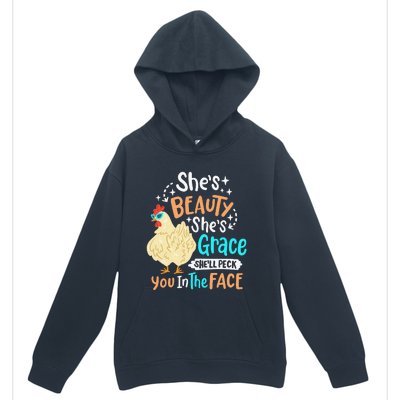 She's Beauty She's Grace - Farmer & Chicken Lover Urban Pullover Hoodie