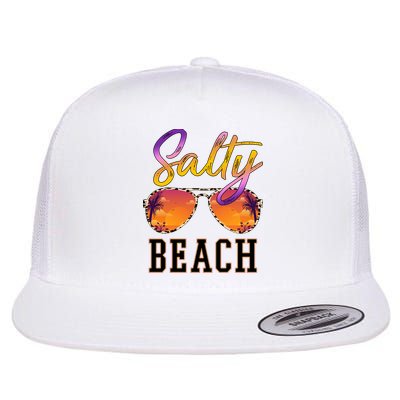 Salty Beach Sunset Vintage Glasses Flatbill Hat