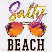 Salty Beach Sunset Vintage Glasses Flatbill Hat