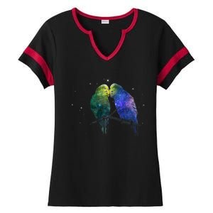 Space Budgies Ladies Halftime Notch Neck Tee