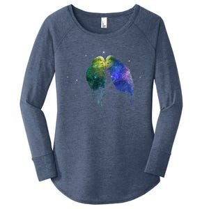 Space Budgies Women's Perfect Tri Tunic Long Sleeve Shirt