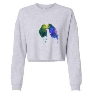 Space Budgies Cropped Pullover Crew