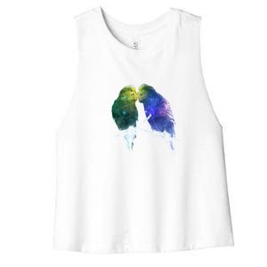 Space Budgies Women's Racerback Cropped Tank