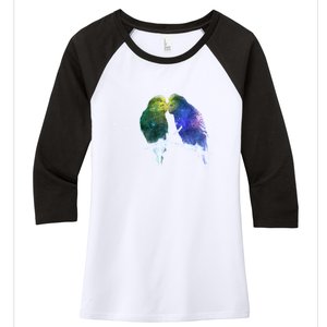 Space Budgies Women's Tri-Blend 3/4-Sleeve Raglan Shirt