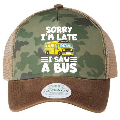 School Bus Sorry I'm late I saw a Bus Legacy Tie Dye Trucker Hat