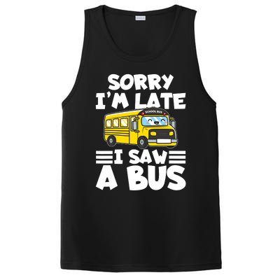 School Bus Sorry I'm late I saw a Bus PosiCharge Competitor Tank