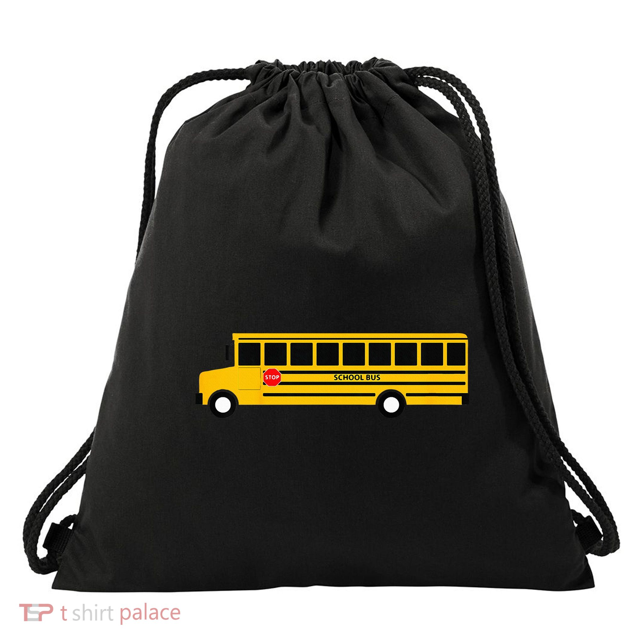 School Bus Drawstring Bag